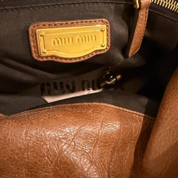 Miu Miu Vitello Lux Bow Bag Satchel - Picture 15 of 17